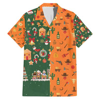 Merry Kiss My Texas Christmas Family Matching Mermaid Dress and Hawaiian Shirt Xmas Holiday Patterns - Wonder Print Shop