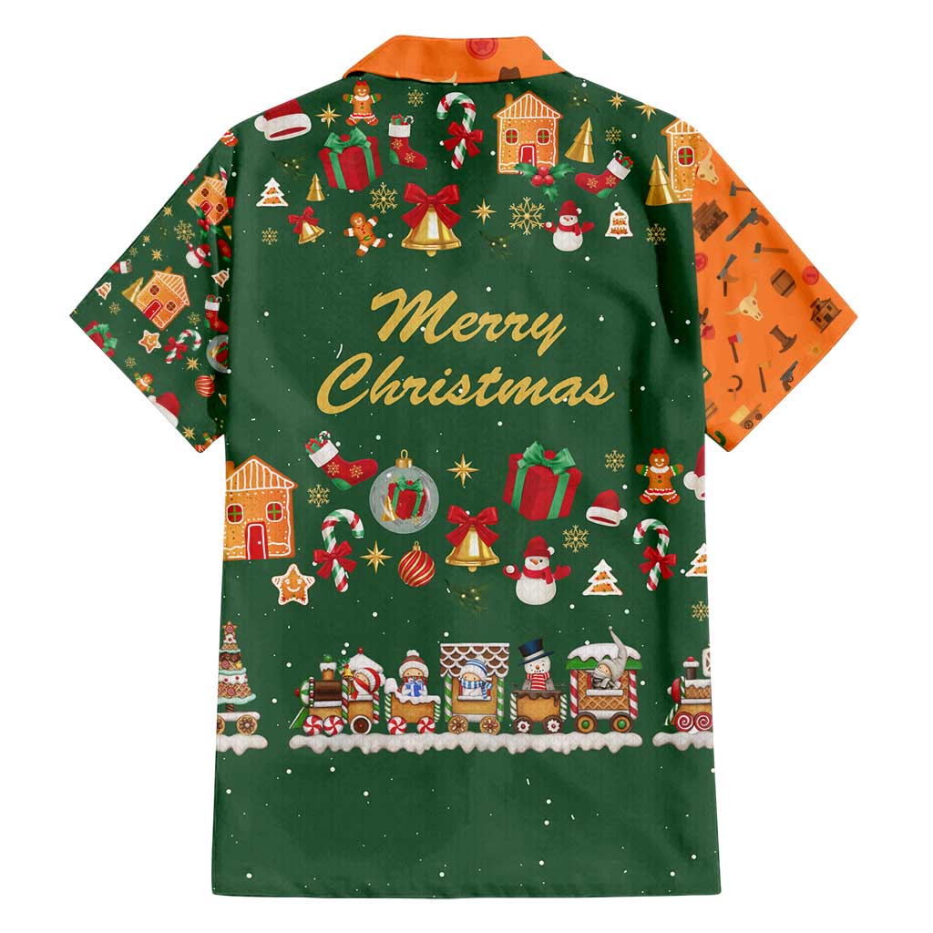 Merry Kiss My Texas Christmas Family Matching Off Shoulder Maxi Dress and Hawaiian Shirt Xmas Holiday Patterns - Wonder Print Shop
