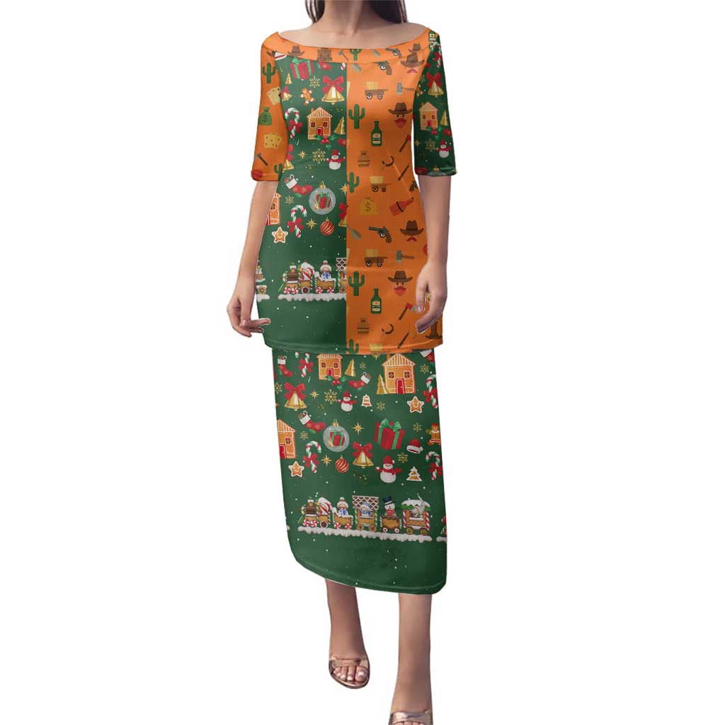 Merry Kiss My Texas Christmas Family Matching Puletasi and Hawaiian Shirt Xmas Holiday Patterns - Wonder Print Shop