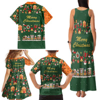 Merry Kiss My Texas Christmas Family Matching Tank Maxi Dress and Hawaiian Shirt Xmas Holiday Patterns - Wonder Print Shop