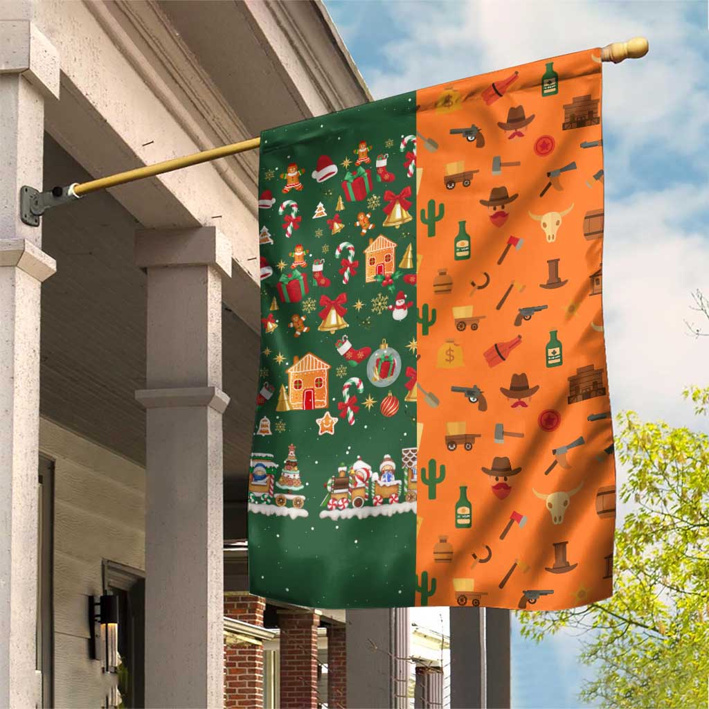 Merry Kiss My Texas Christmas Garden Flag Xmas Holiday Patterns - Wonder Print Shop