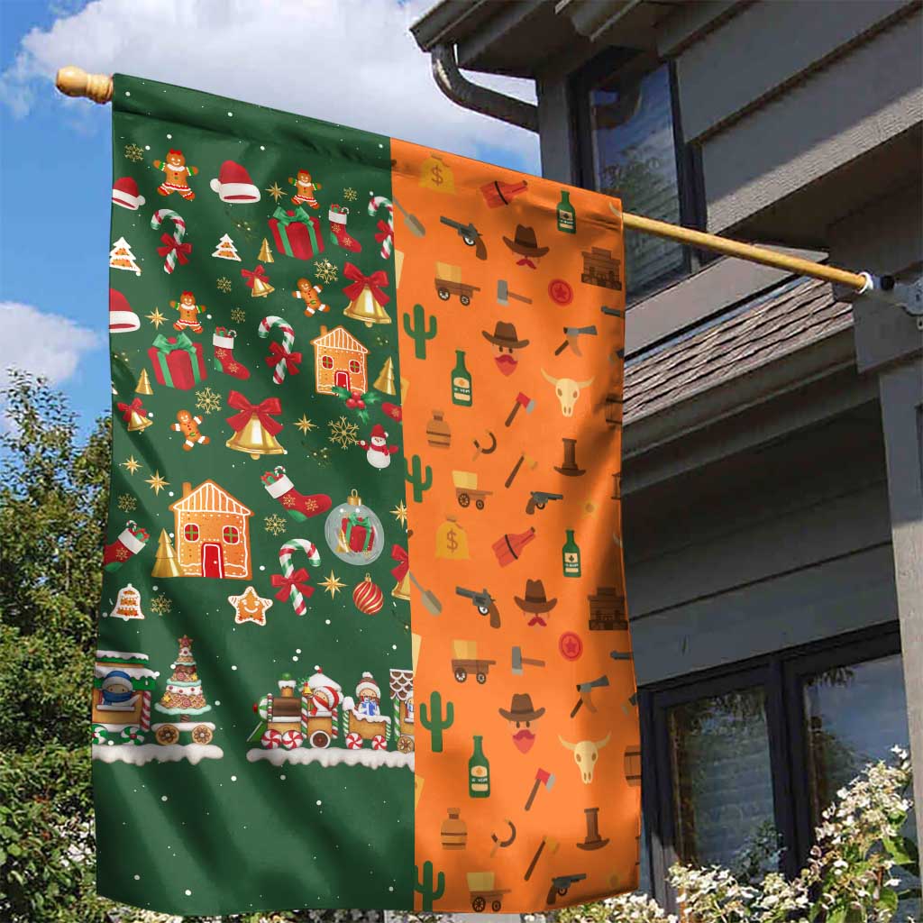 Merry Kiss My Texas Christmas Garden Flag Xmas Holiday Patterns - Wonder Print Shop