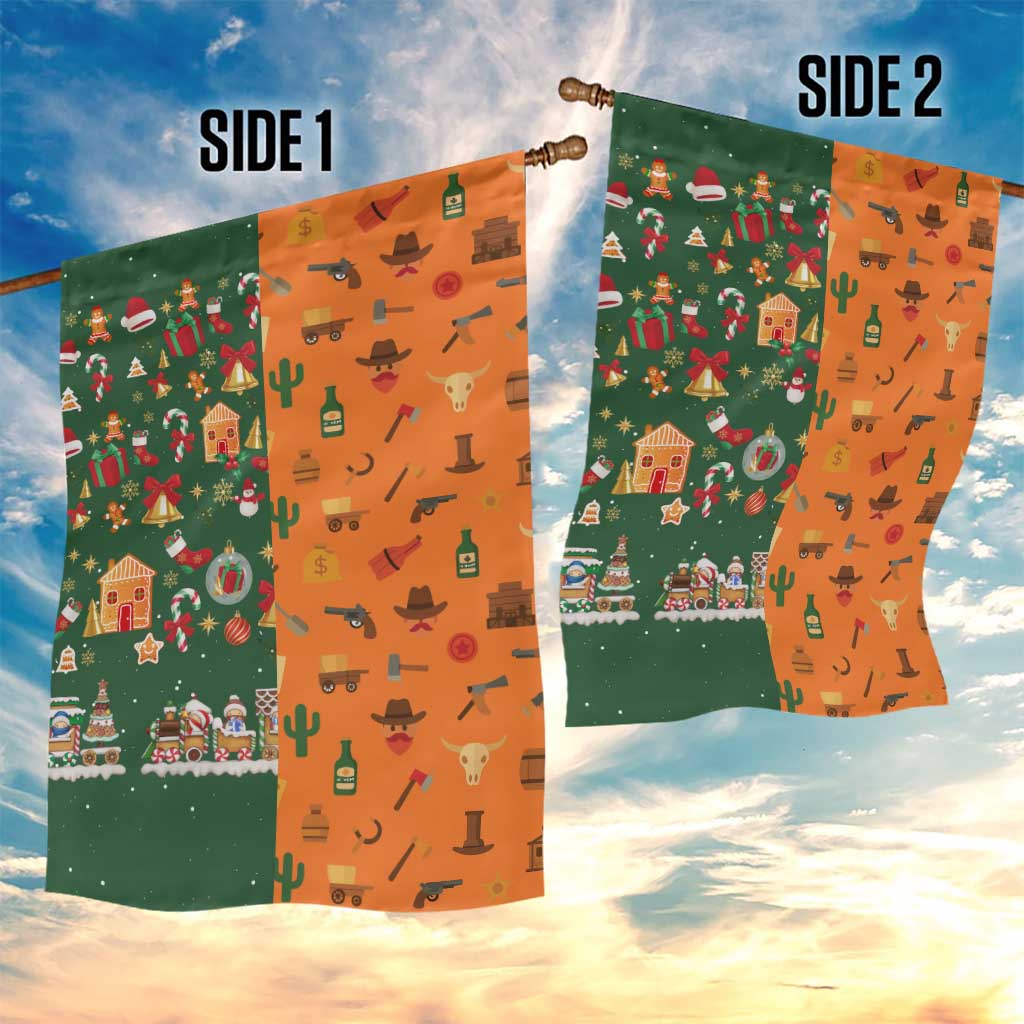 Merry Kiss My Texas Christmas Garden Flag Xmas Holiday Patterns - Wonder Print Shop