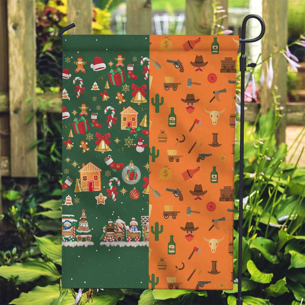 Merry Kiss My Texas Christmas Garden Flag Xmas Holiday Patterns - Wonder Print Shop