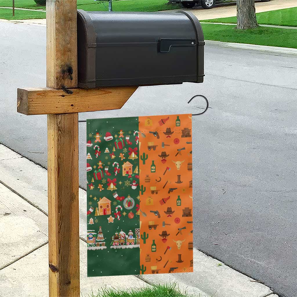 Merry Kiss My Texas Christmas Garden Flag Xmas Holiday Patterns - Wonder Print Shop