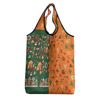 Merry Kiss My Texas Christmas Grocery Bag Xmas Holiday Patterns - Wonder Print Shop