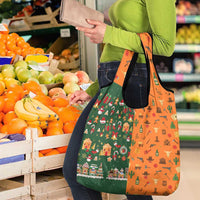 Merry Kiss My Texas Christmas Grocery Bag Xmas Holiday Patterns - Wonder Print Shop