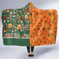 Merry Kiss My Texas Christmas Hooded Blanket Xmas Holiday Patterns - Wonder Print Shop