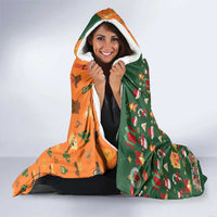 Merry Kiss My Texas Christmas Hooded Blanket Xmas Holiday Patterns - Wonder Print Shop