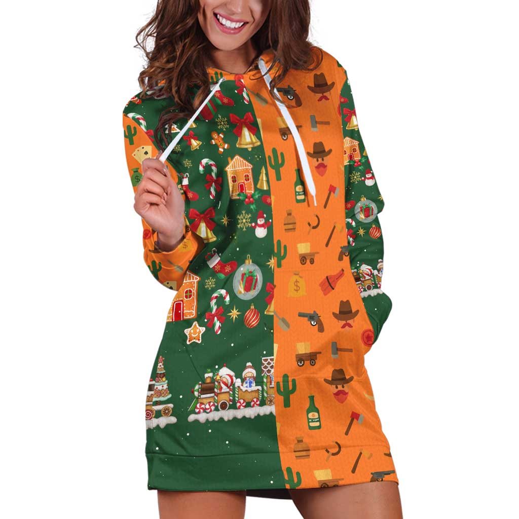 Merry Kiss My Texas Christmas Hoodie Dress Xmas Holiday Patterns - Wonder Print Shop