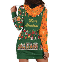 Merry Kiss My Texas Christmas Hoodie Dress Xmas Holiday Patterns - Wonder Print Shop