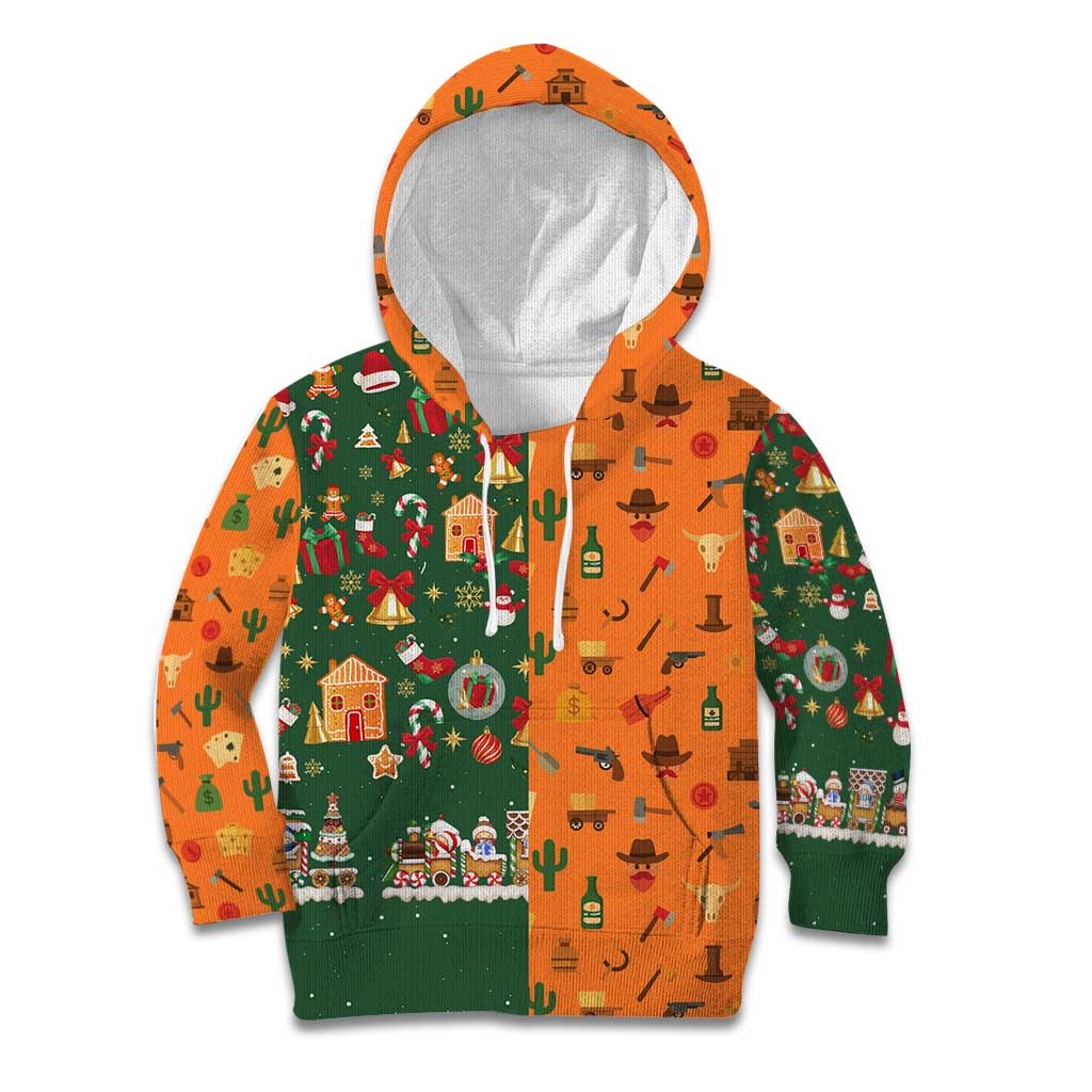 Merry Kiss My Texas Christmas Kid Hoodie Xmas Holiday Patterns - Wonder Print Shop