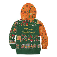 Merry Kiss My Texas Christmas Kid Hoodie Xmas Holiday Patterns - Wonder Print Shop