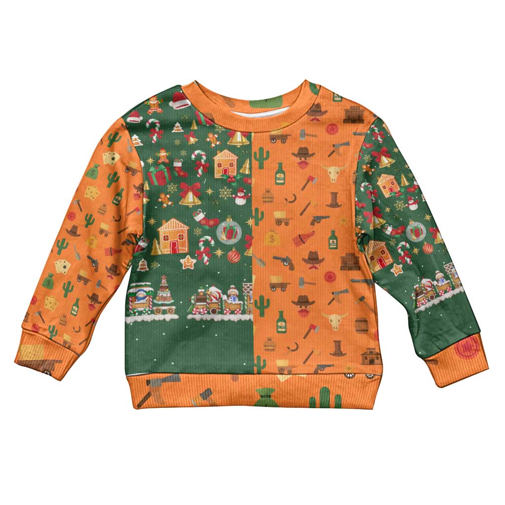 Merry Kiss My Texas Christmas Kid Ugly Christmas Sweater Xmas Holiday Patterns - Wonder Print Shop