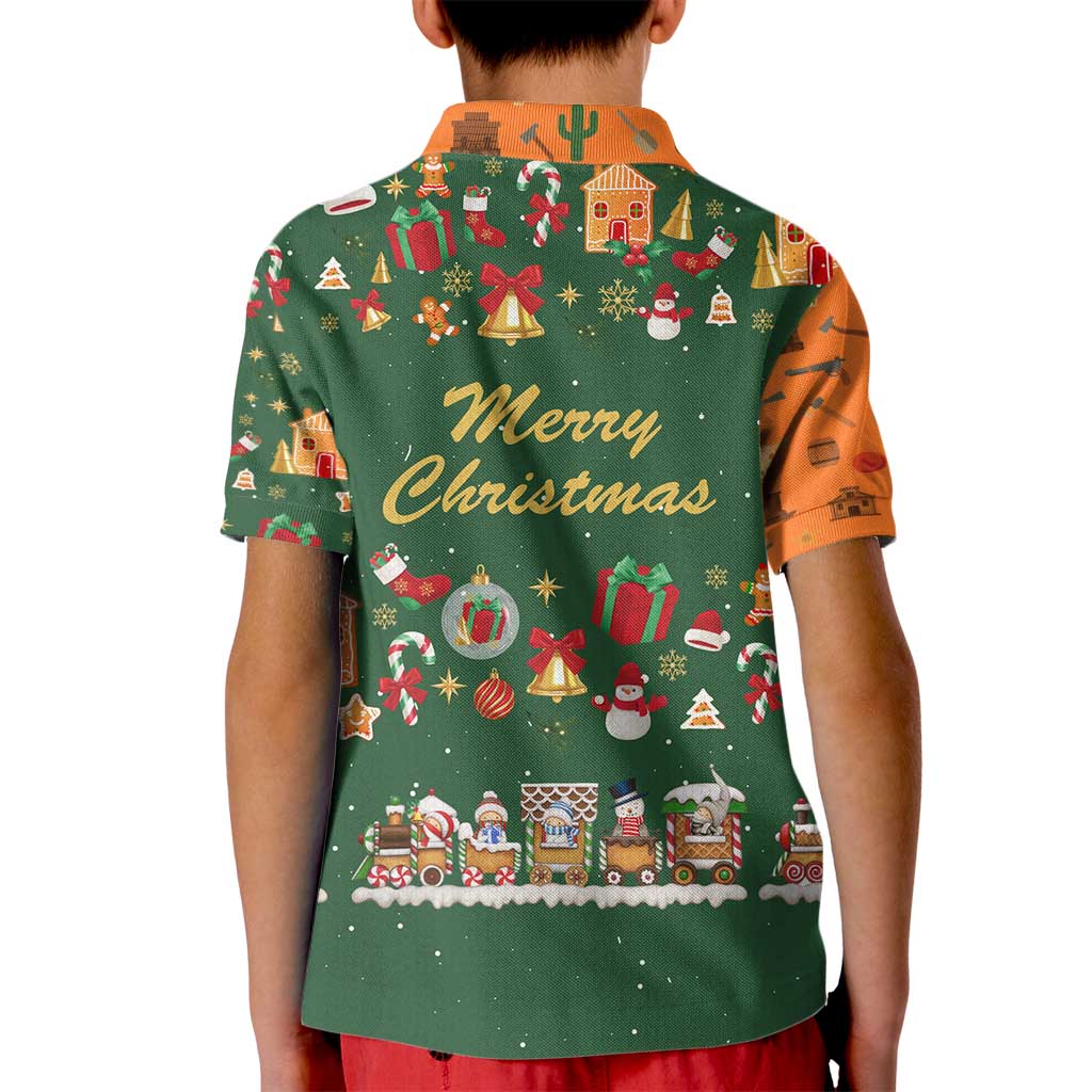 Merry Kiss My Texas Christmas Kid Polo Shirt Xmas Holiday Patterns - Wonder Print Shop
