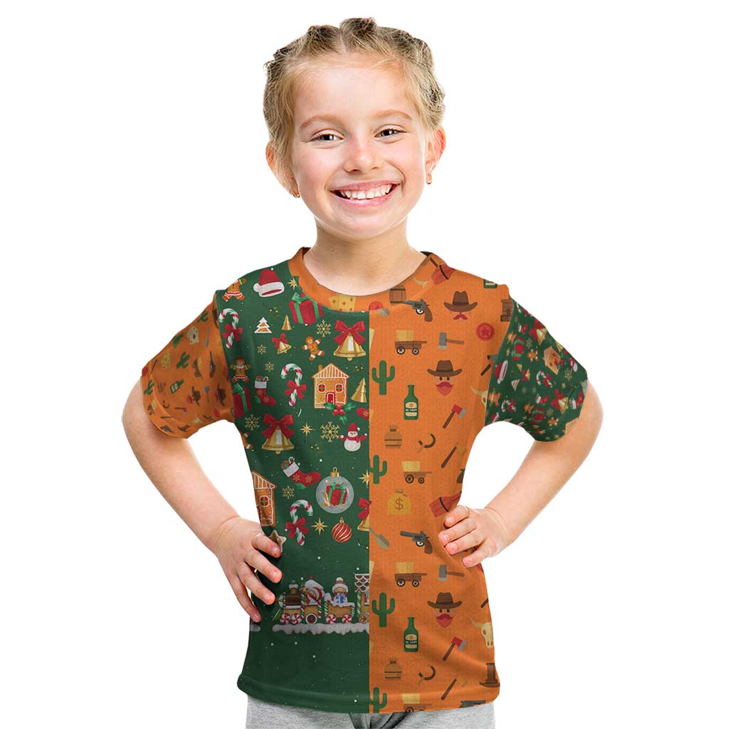 Merry Kiss My Texas Christmas Kid T Shirt Xmas Holiday Patterns - Wonder Print Shop