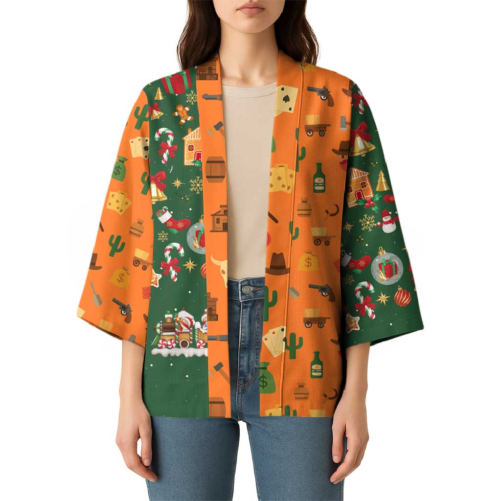 Merry Kiss My Texas Christmas Kimono Xmas Holiday Patterns - Wonder Print Shop