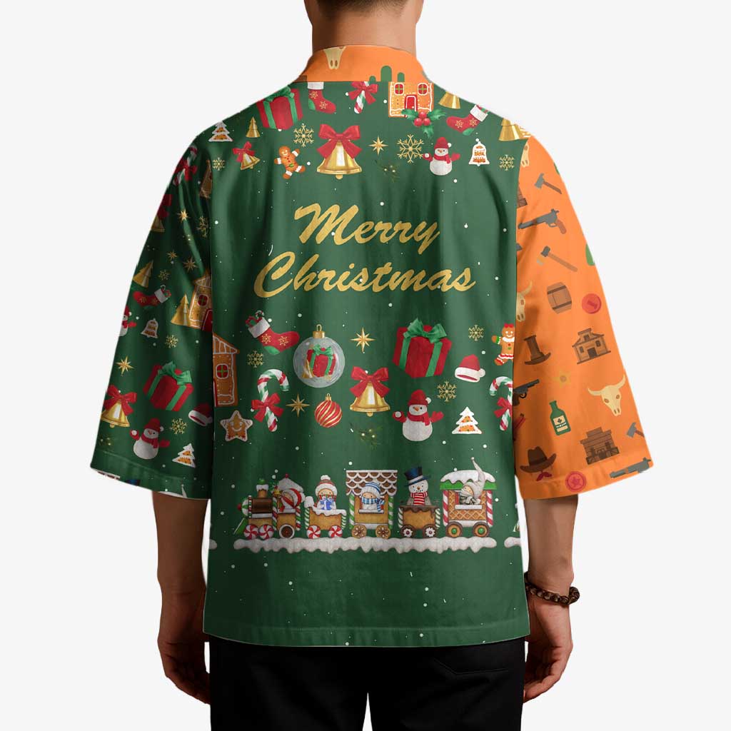Merry Kiss My Texas Christmas Kimono Xmas Holiday Patterns - Wonder Print Shop