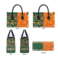 Merry Kiss My Texas Christmas Leather Bag Xmas Holiday Patterns - Wonder Print Shop