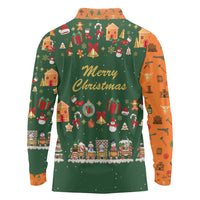 Merry Kiss My Texas Christmas Long Sleeve Polo Shirt Xmas Holiday Patterns - Wonder Print Shop