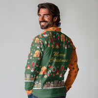 Merry Kiss My Texas Christmas Long Sleeve Polo Shirt Xmas Holiday Patterns - Wonder Print Shop