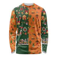 Merry Kiss My Texas Christmas Long Sleeve Shirt Xmas Holiday Patterns - Wonder Print Shop