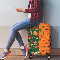 Merry Kiss My Texas Christmas Luggage Cover Xmas Holiday Patterns - Wonder Print Shop