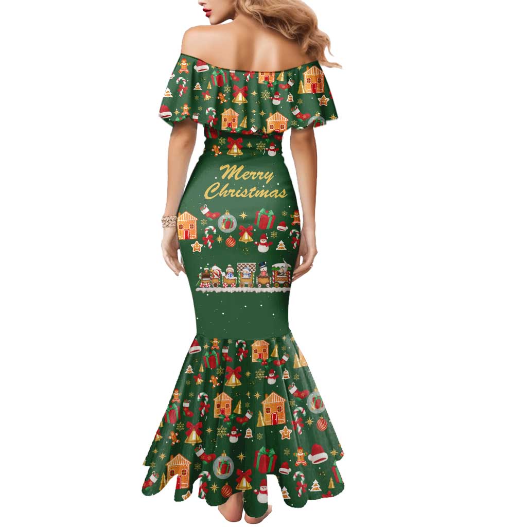 Merry Kiss My Texas Christmas Mermaid Dress Xmas Holiday Patterns - Wonder Print Shop