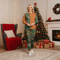 Merry Kiss My Texas Christmas Pajama Set Xmas Holiday Patterns - Wonder Print Shop