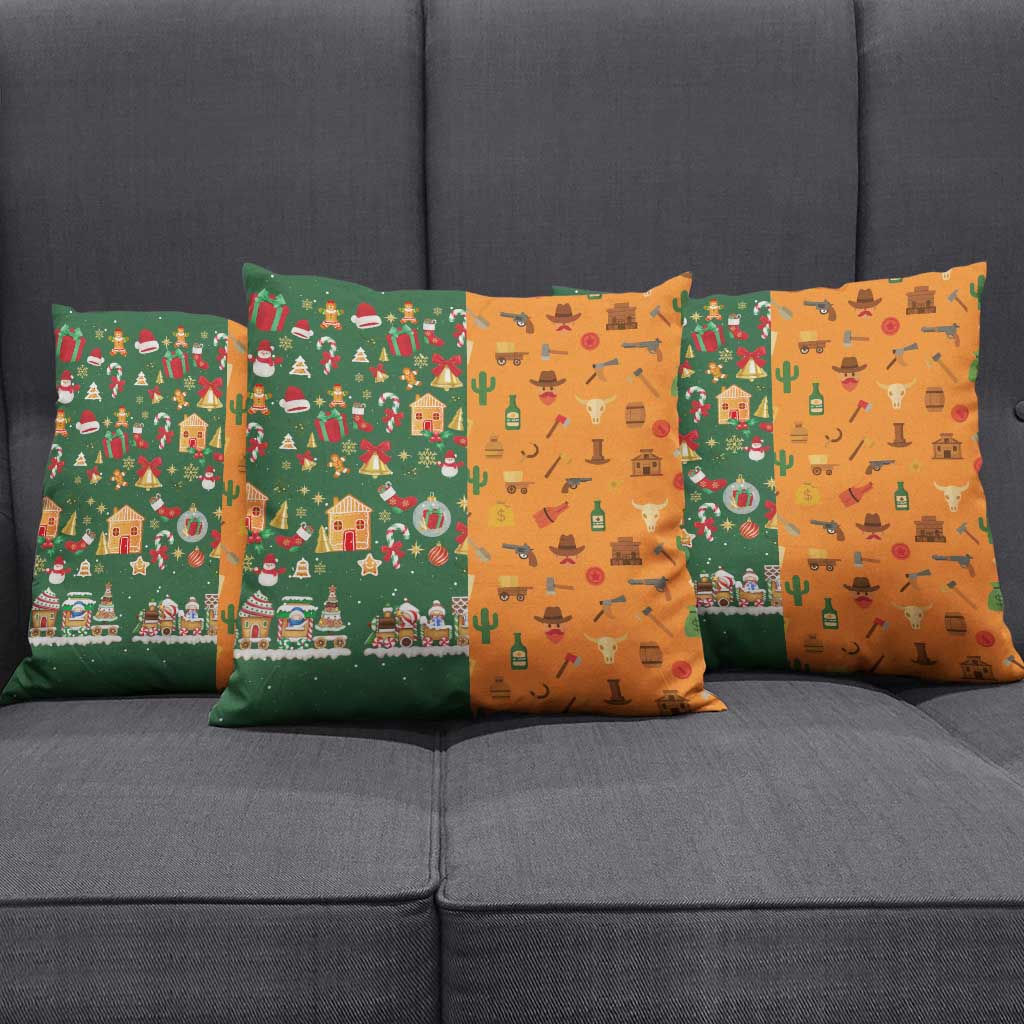 Merry Kiss My Texas Christmas Pillow Cover Xmas Holiday Patterns - Wonder Print Shop