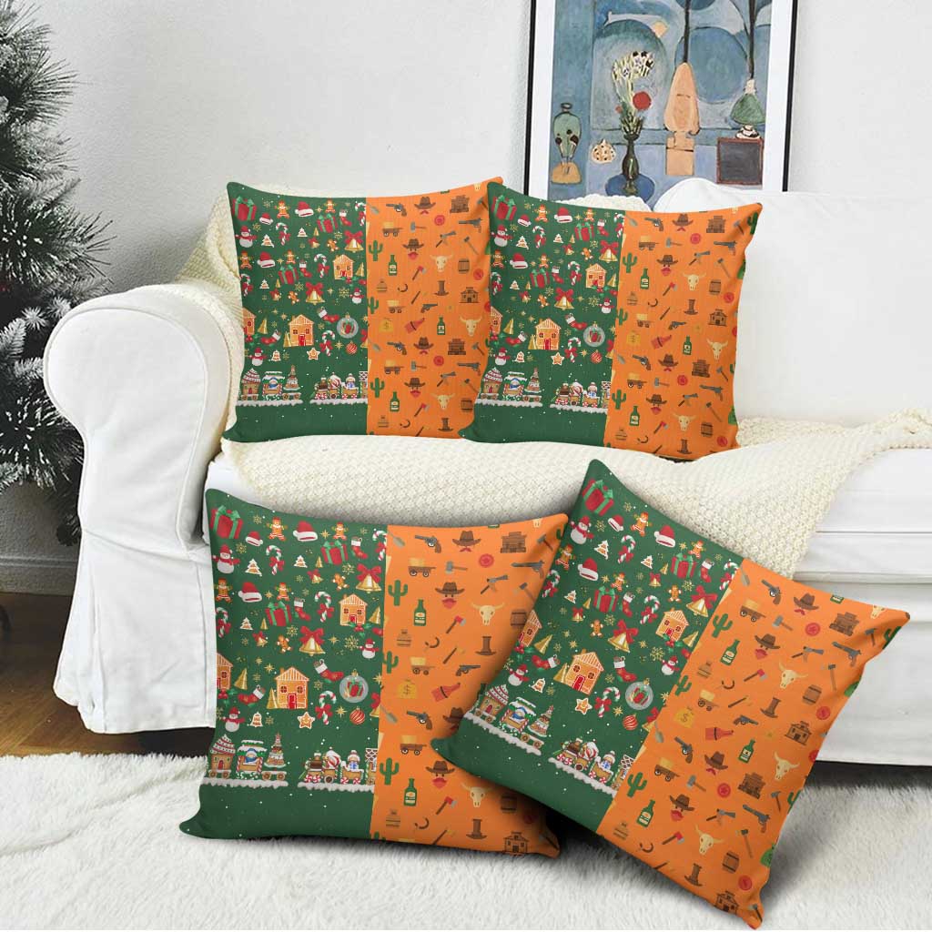 Merry Kiss My Texas Christmas Pillow Cover Xmas Holiday Patterns - Wonder Print Shop