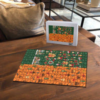 Merry Kiss My Texas Christmas Puzzle Xmas Holiday Patterns - Wonder Print Shop