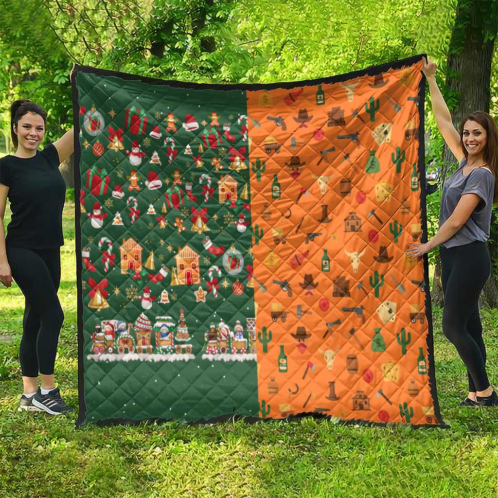 Merry Kiss My Texas Christmas Quilt Xmas Holiday Patterns - Wonder Print Shop