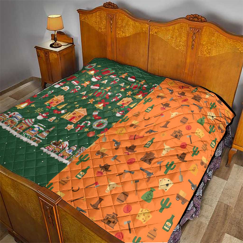 Merry Kiss My Texas Christmas Quilt Xmas Holiday Patterns - Wonder Print Shop