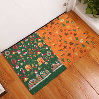 Merry Kiss My Texas Christmas Rubber Doormat Xmas Holiday Patterns - Wonder Print Shop