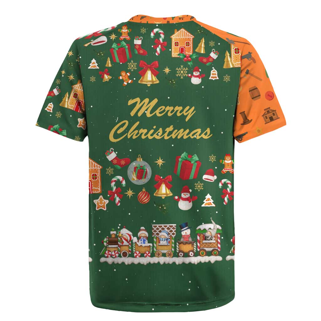 Merry Kiss My Texas Christmas Rugby Jersey Xmas Holiday Patterns - Wonder Print Shop