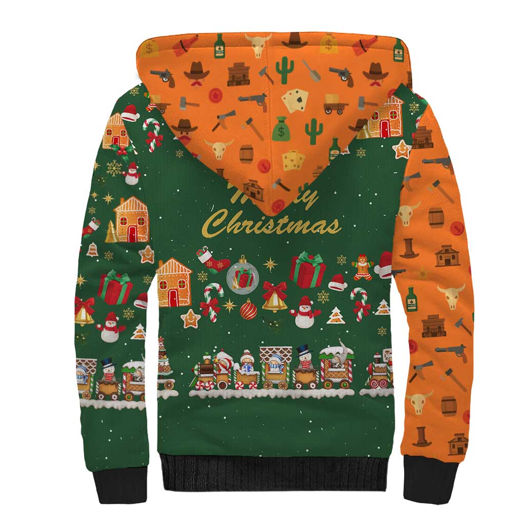 Merry Kiss My Texas Christmas Sherpa Hoodie Xmas Holiday Patterns - Wonder Print Shop