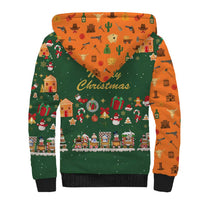 Merry Kiss My Texas Christmas Sherpa Hoodie Xmas Holiday Patterns - Wonder Print Shop