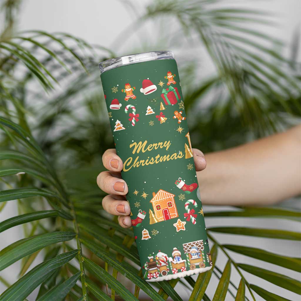 Merry Kiss My Texas Christmas Skinny Tumbler Xmas Holiday Patterns - Wonder Print Shop