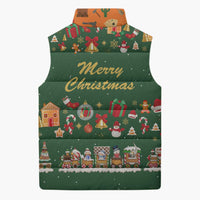 Merry Kiss My Texas Christmas Sleeveless Puffer Jacket Xmas Holiday Patterns - Wonder Print Shop