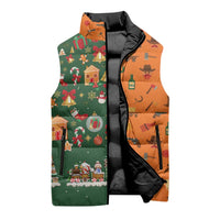 Merry Kiss My Texas Christmas Sleeveless Puffer Jacket Xmas Holiday Patterns - Wonder Print Shop