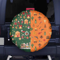 Merry Kiss My Texas Christmas Spare Tire Cover Xmas Holiday Patterns - Wonder Print Shop