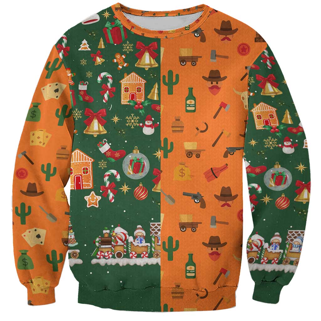 Merry Kiss My Texas Christmas Sweatshirt Xmas Holiday Patterns - Wonder Print Shop