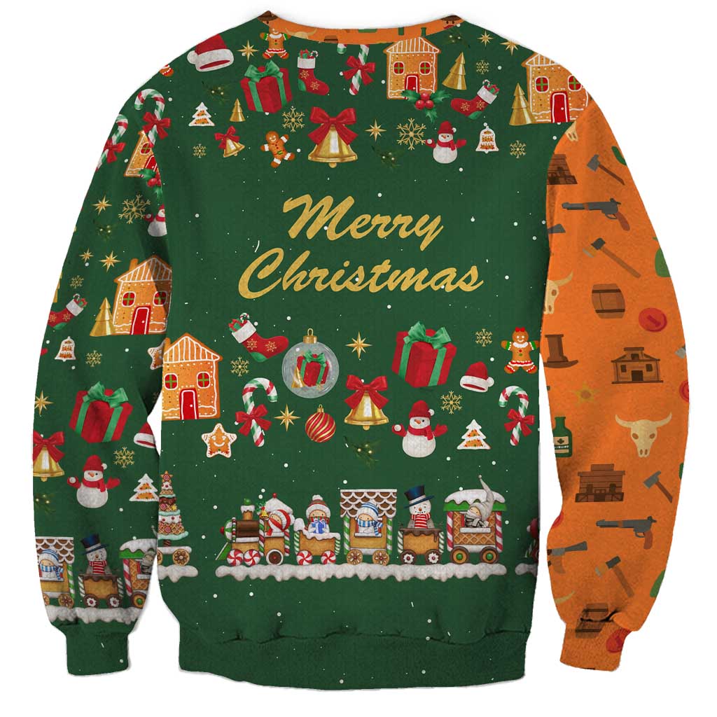 Merry Kiss My Texas Christmas Sweatshirt Xmas Holiday Patterns - Wonder Print Shop