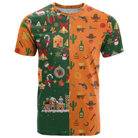 Merry Kiss My Texas Christmas T Shirt Xmas Holiday Patterns - Wonder Print Shop