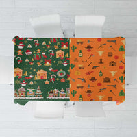 Merry Kiss My Texas Christmas Tablecloth Xmas Holiday Patterns - Wonder Print Shop