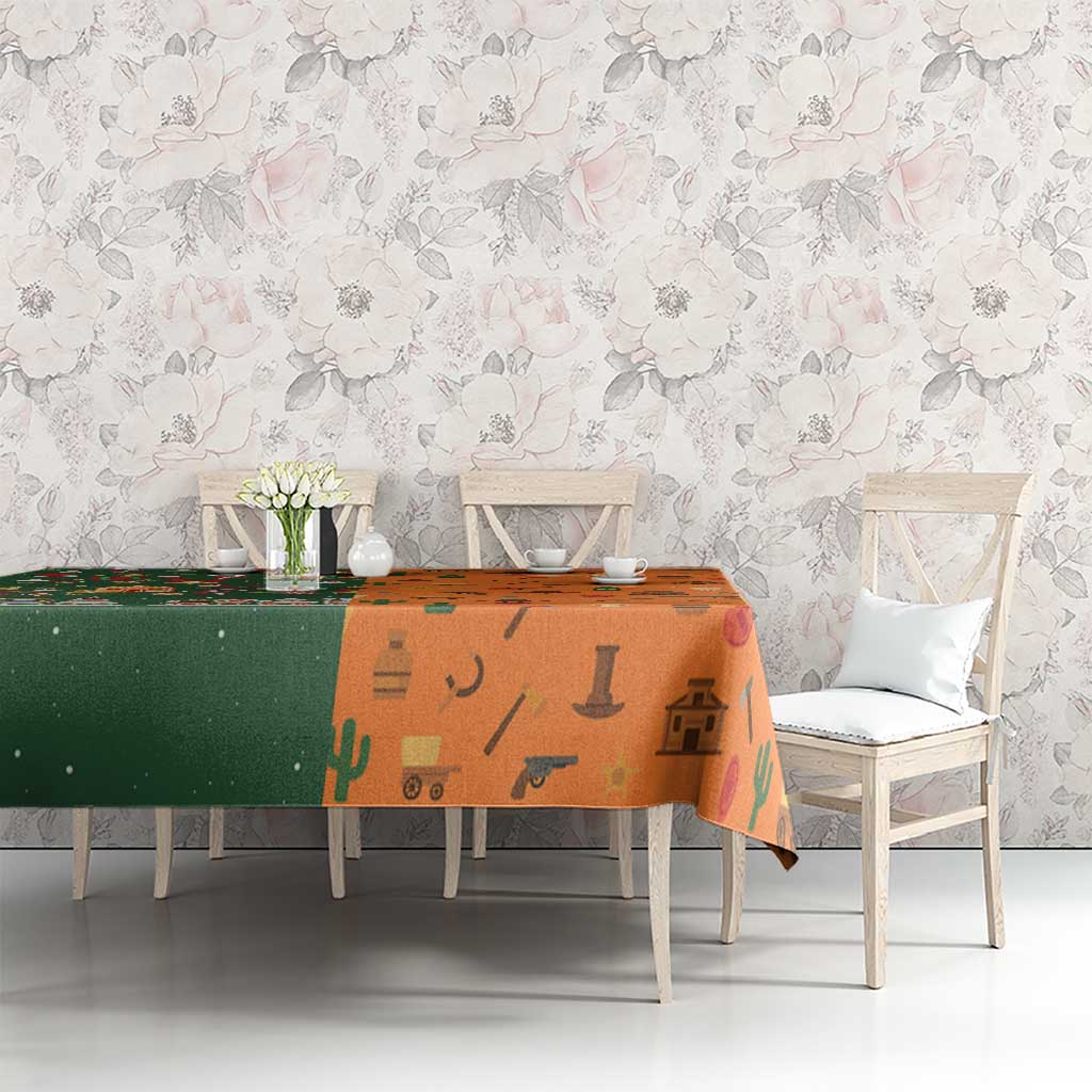 Merry Kiss My Texas Christmas Tablecloth Xmas Holiday Patterns - Wonder Print Shop