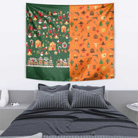 Merry Kiss My Texas Christmas Tapestry Xmas Holiday Patterns - Wonder Print Shop