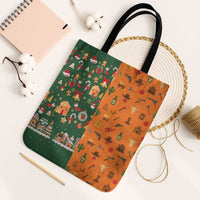 Merry Kiss My Texas Christmas Tote Bag Xmas Holiday Patterns - Wonder Print Shop