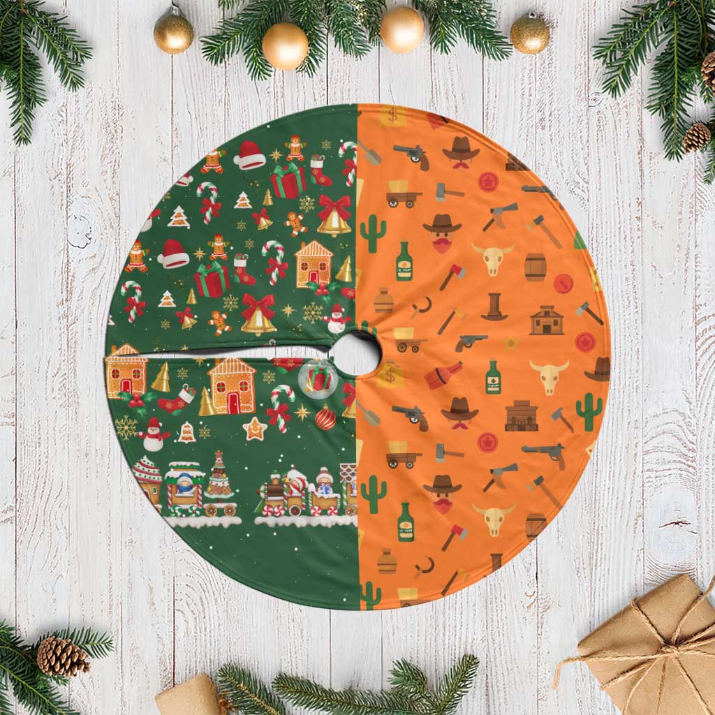 Merry Kiss My Texas Christmas Tree Skirt Xmas Holiday Patterns - Wonder Print Shop